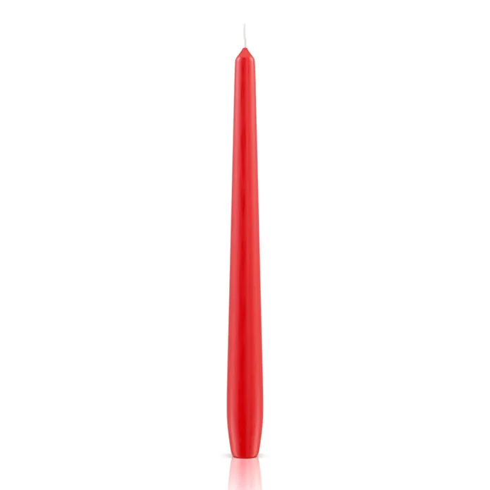 Candela conica rosso rubino 240/24 mm
