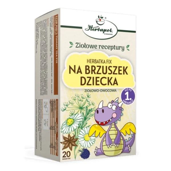 Tisane Herbapol pour le ventre de bébé, 20 sachets.