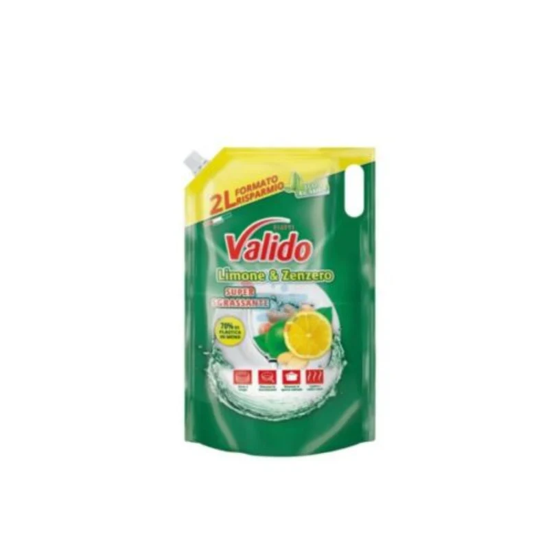 Detersivo Piatti Valido 2L Ricarica Limone
