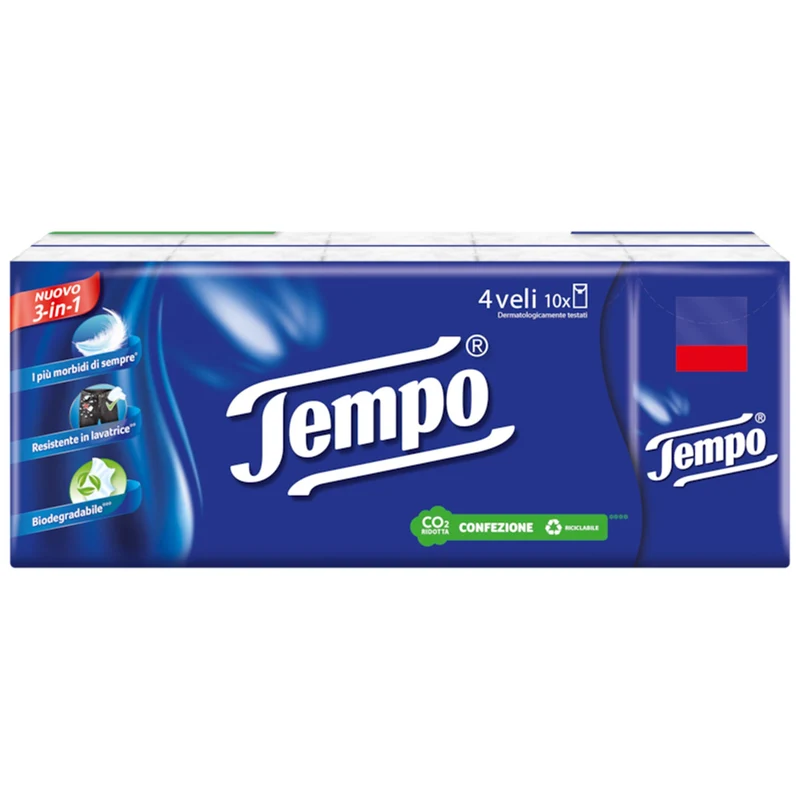 Tempo Fazzoletti 4 Veli - 10pz