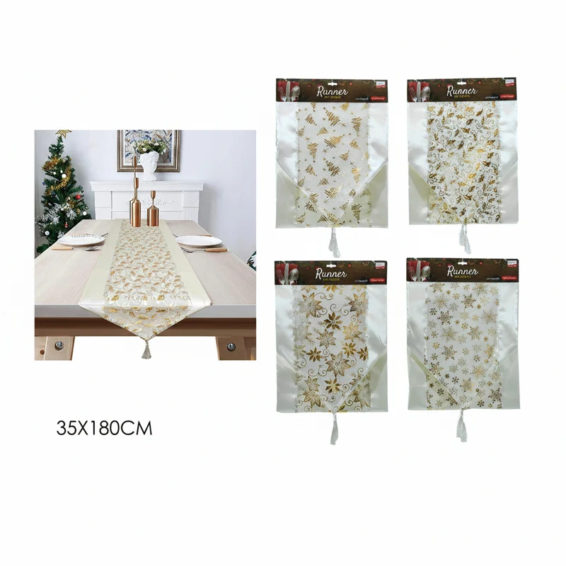 G.Natale Runner Crema C/Glitt. 35X180