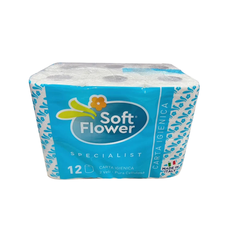 Soft Flower Carta Igienica 12 Rotoli 2 Veli