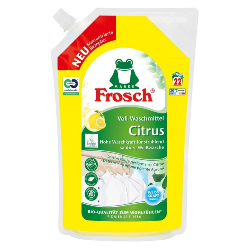 Frosch Detersivo Liquido Bucato Citrus capi bianchi busta