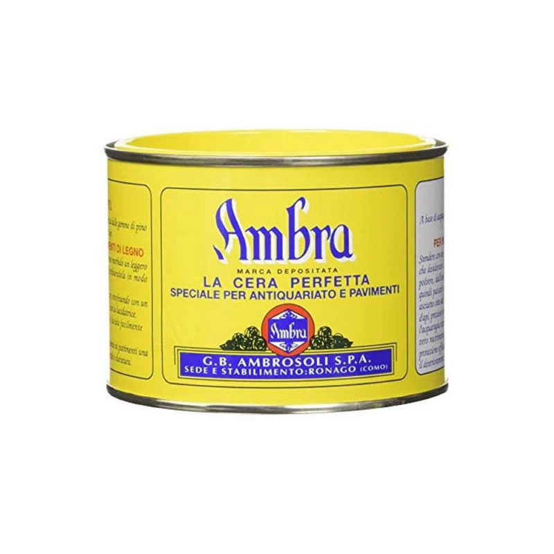 Ambra Cera Solida d'Api per Legno e Parquet - 500ml