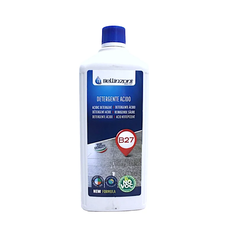 B27 Bert — Detergente Acido Concentrato per Ruggine, Salnitro e Residui di Posa | 1 lt