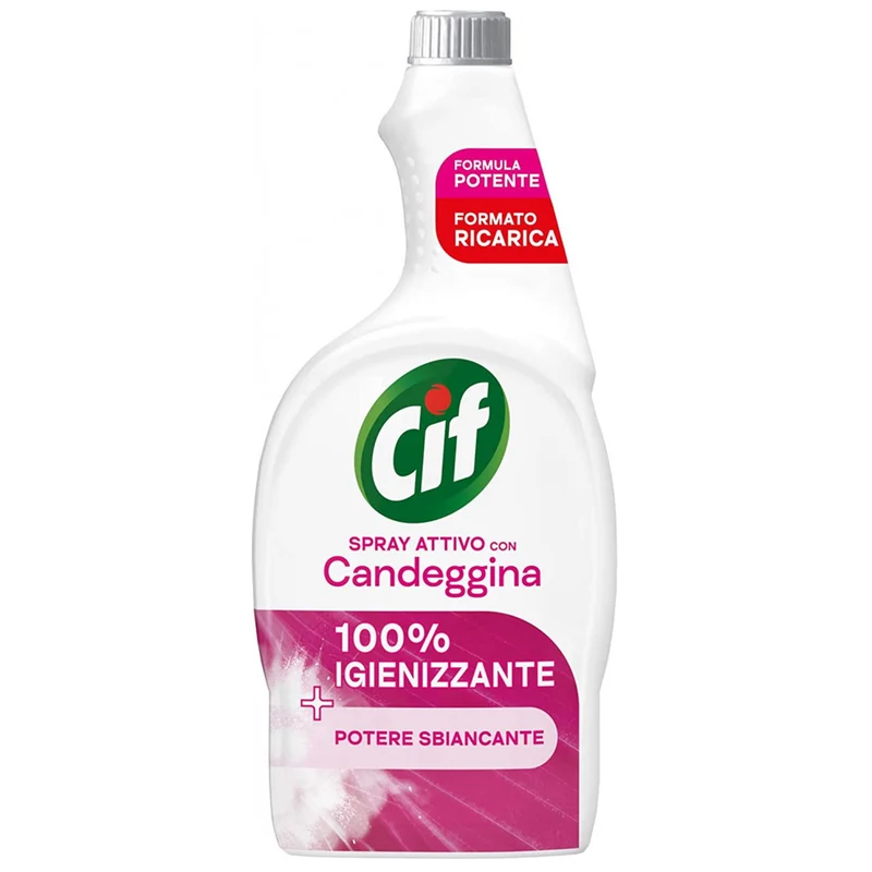 Cif Spray Attivo con Candeggina - Ricarica 650ml
