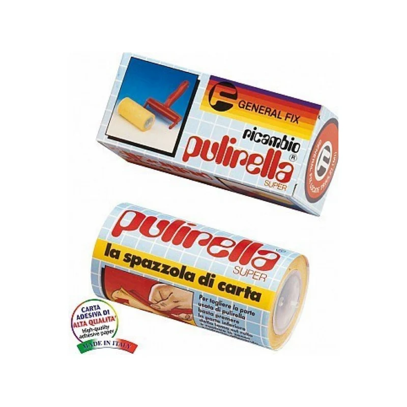 Pulirella Super Ricambio 10mt - Ricarica Spazzola Adesiva 12cm