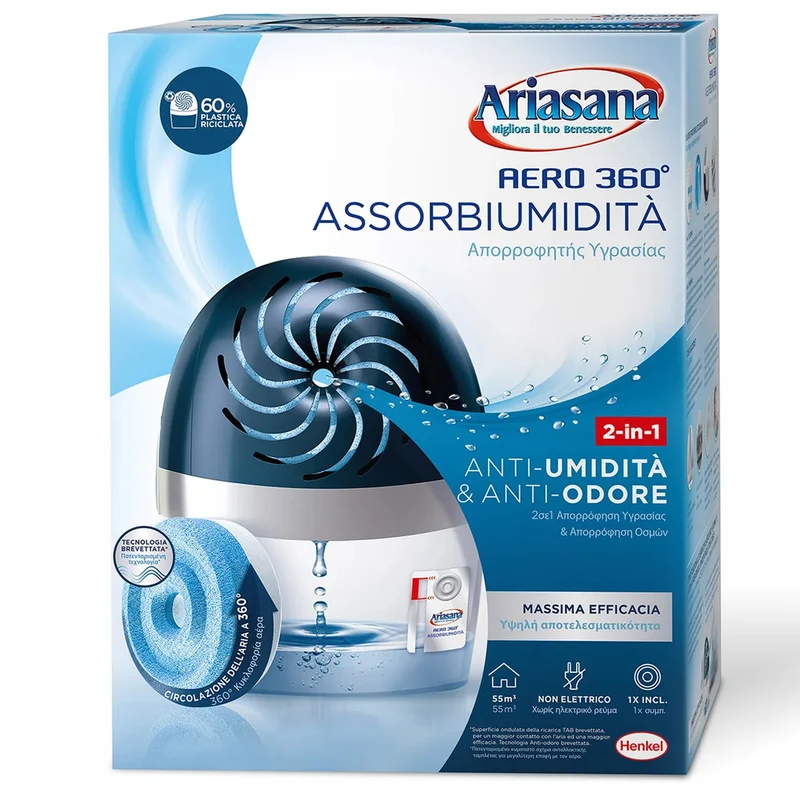 Ariasana Deumidificatore Aero 360 Kit con Tab - 450gr