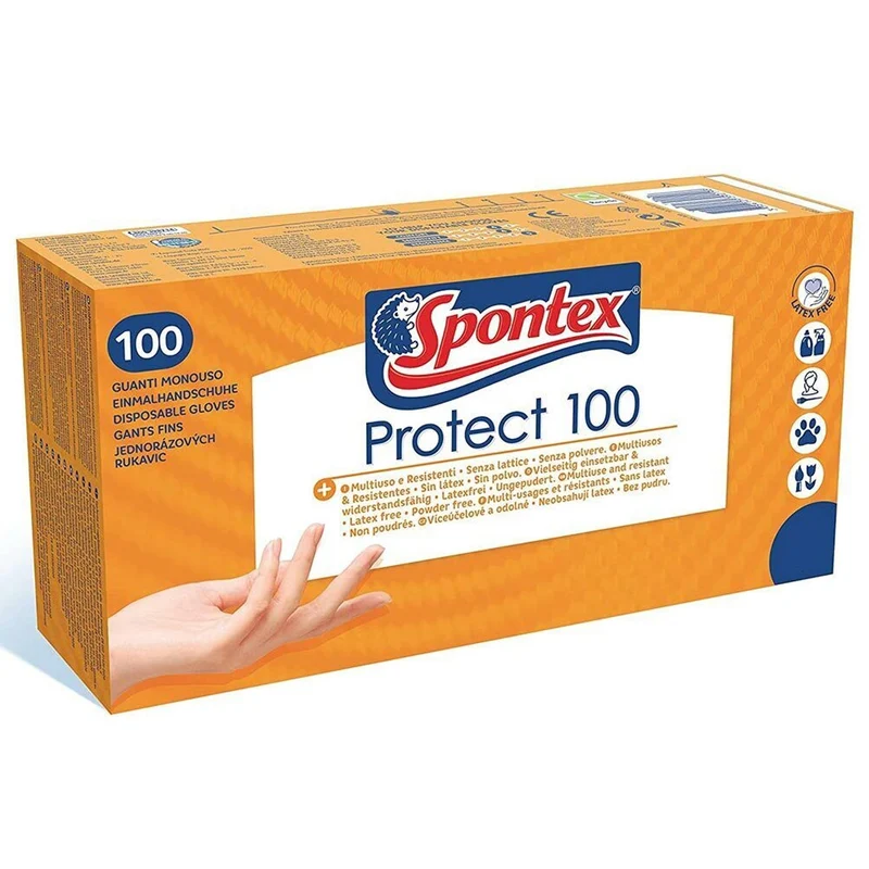 Spontex Guanti Protect100 in Vinile 100pz - Small
