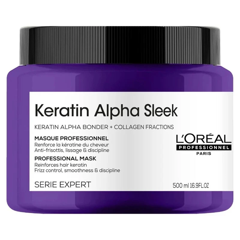 Loreal Keratin Alpha Sleek Maschera Anticrespo - 500ml