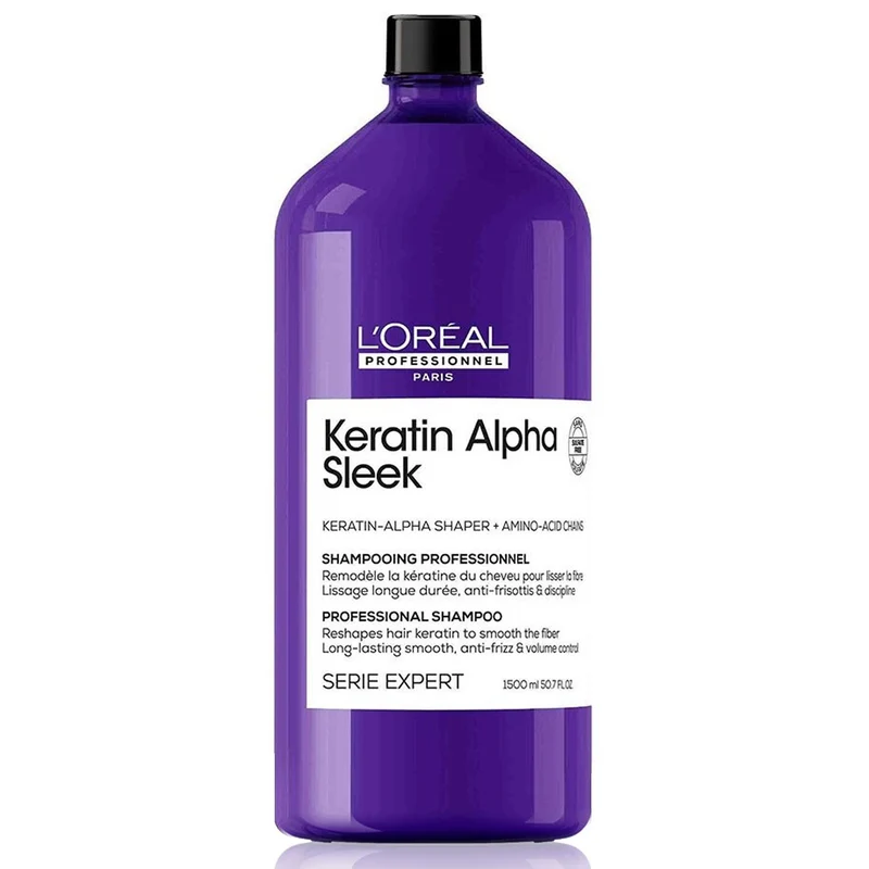 Loreal Keratin Alpha Sleek Shampoo - 1500ml