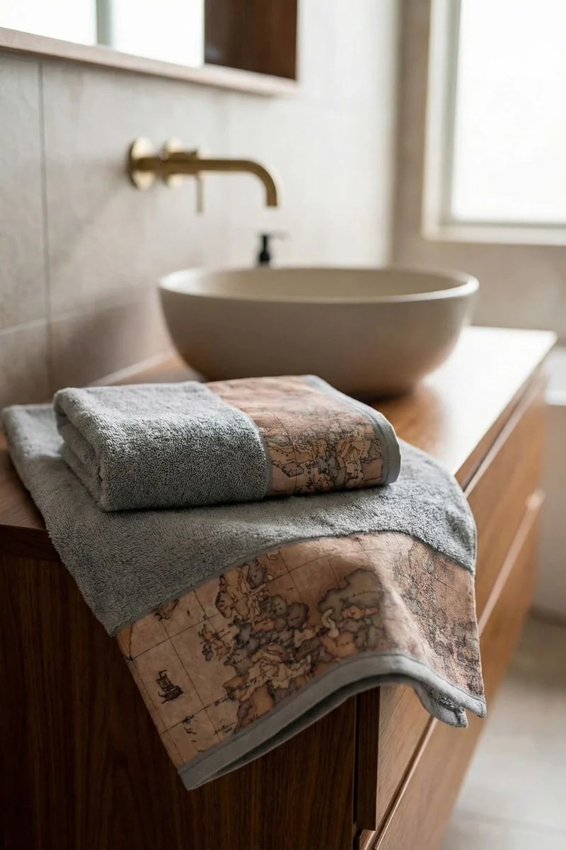 Geo Classic Set Asciugamani Grigio