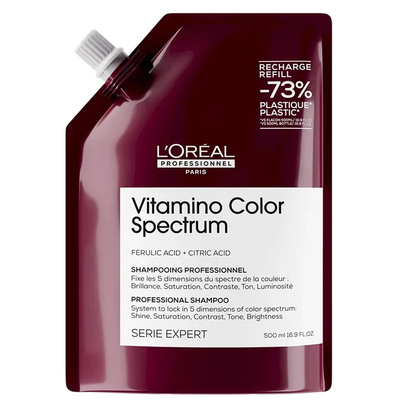 Loreal Expert Vitamino Color Spectrum Shampoo Capelli Colorati - Ricarica 500ml