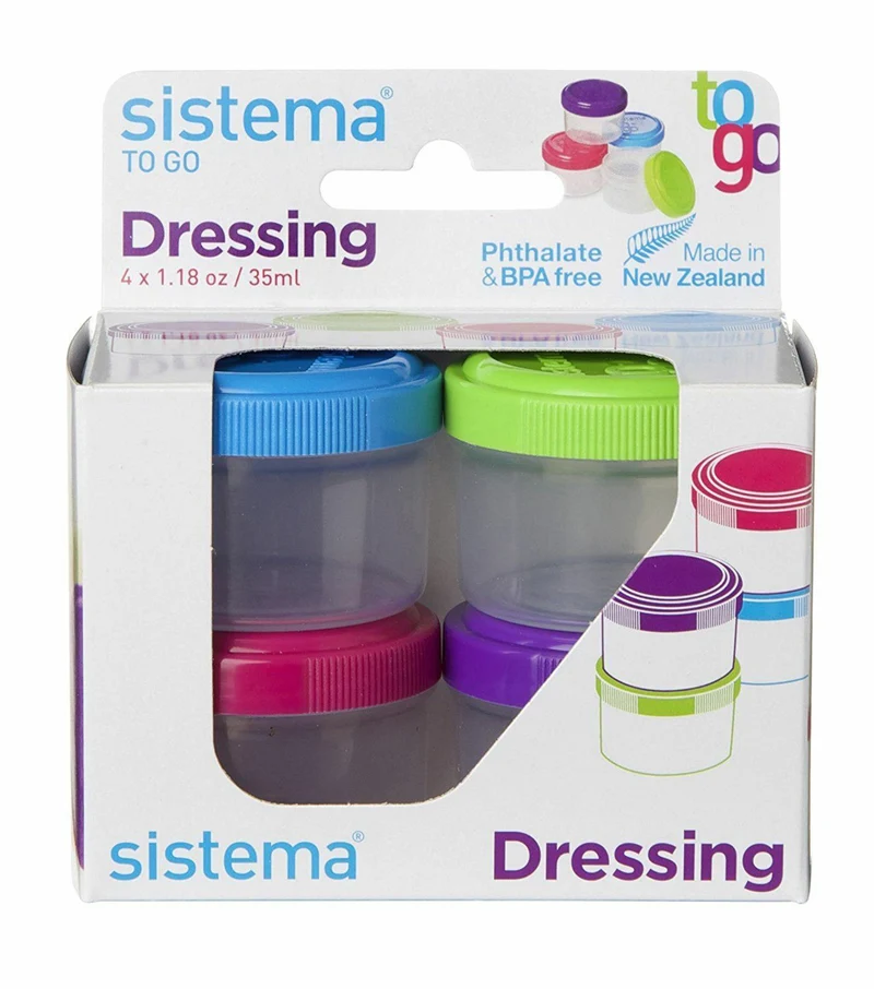 Sistema® Cf 4 Contenitori Pp To Go Ml35 Ass