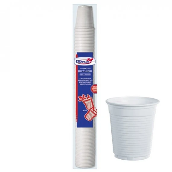 Dopla Bicchieri Caffe Bianco 80Ml 100Pz