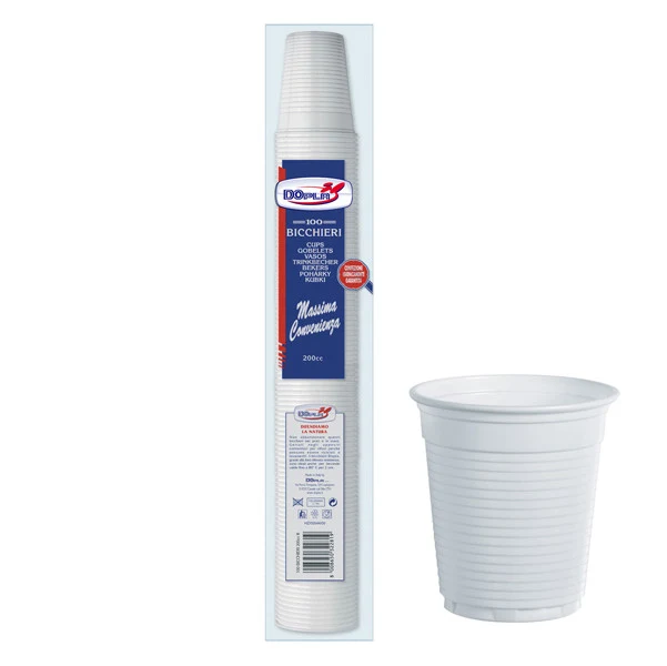 Dopla Bicchieri 200Ml 50Pz Trasparenti Diamant