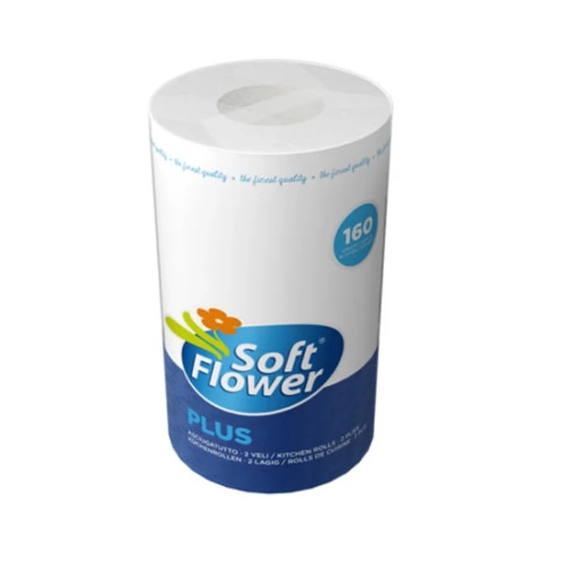 Soft Flower Asciugatutto 2 veli 160 strappi