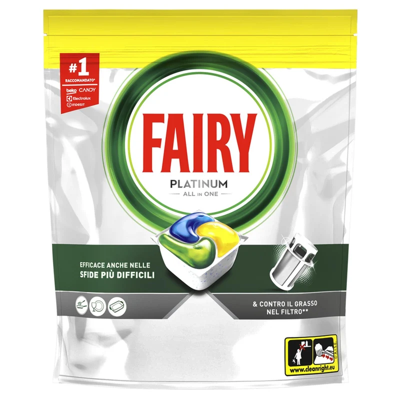 Fairy Platinum All in One Caps Lavastoviglie 66pz - Lemon