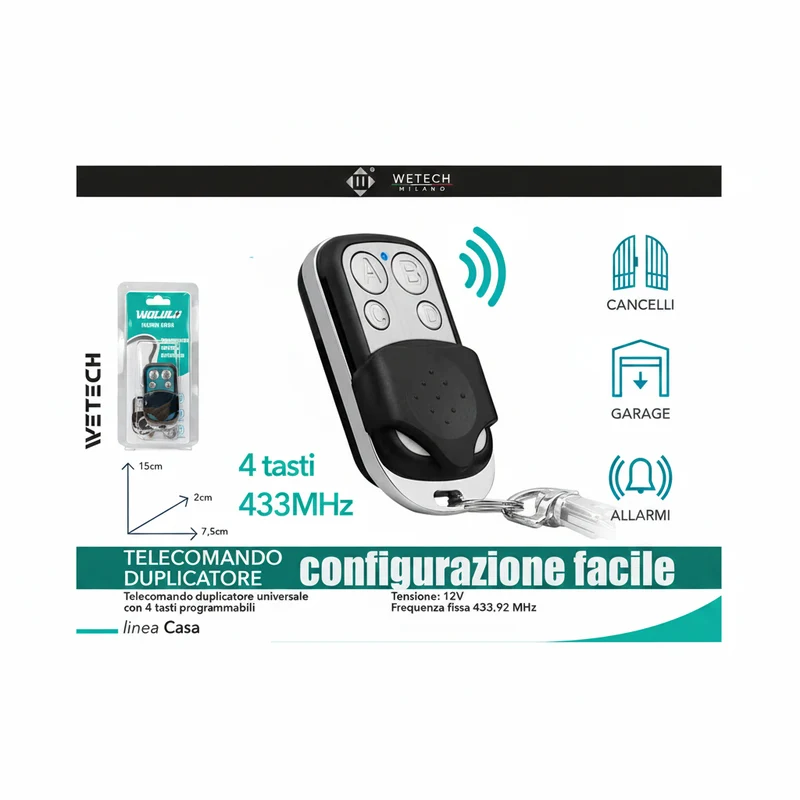 Wetech Radiocomando Per Cancello Abc