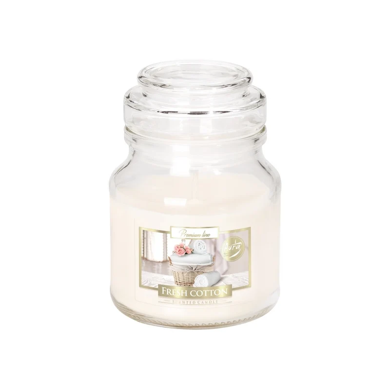 Bispol® Candela Profumata In Vetro c/Coperchio Fresh Cotton