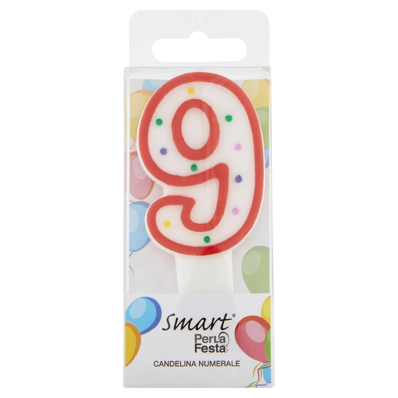 Smart PerLa Festa Candelina Numerale 9 1 pz