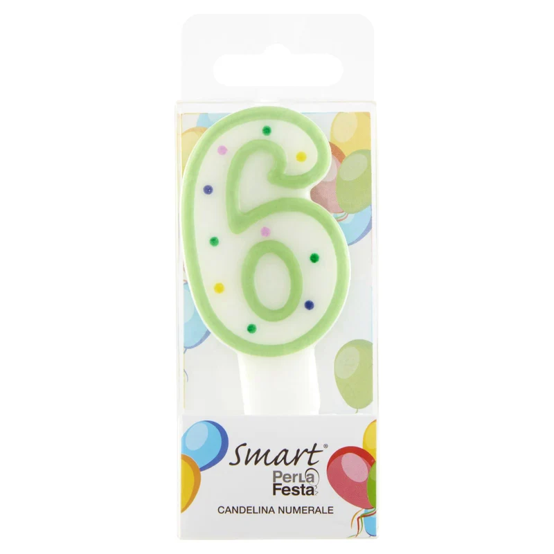 Smart PerLa Festa Candelina Numerale 6 1 pz