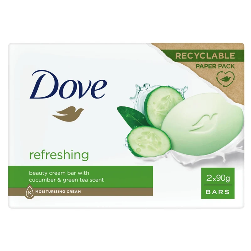 Dove Sapone Duro Cetriolo e Te Verde - 2x90gr