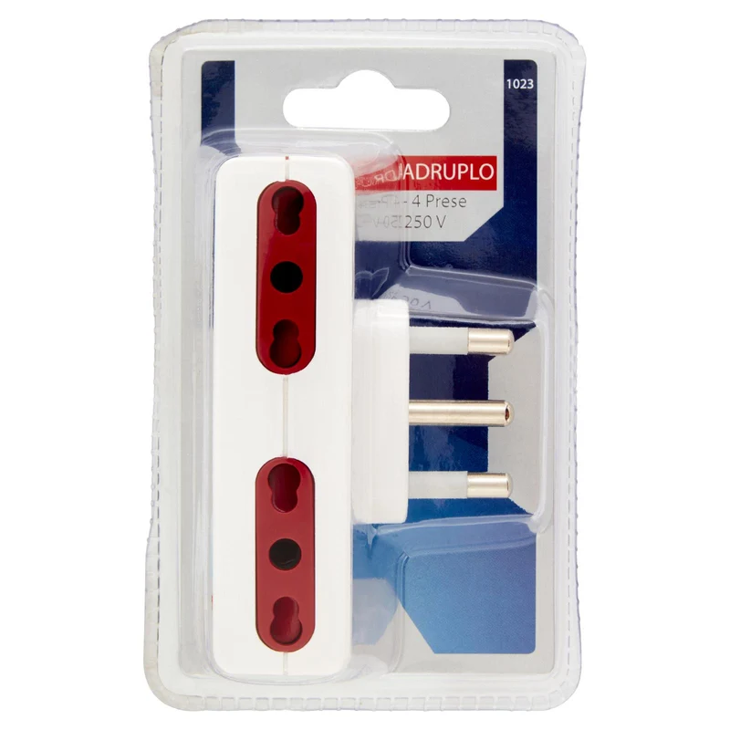 Wtech Adattatore Quadruplo Spina 16A 2P+T - 4 Prese 10/16A 2P+T 250 V