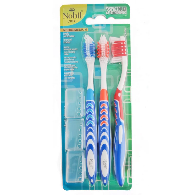 Nobil Care Spazzolino Denti e Lingua 3pz - Medio