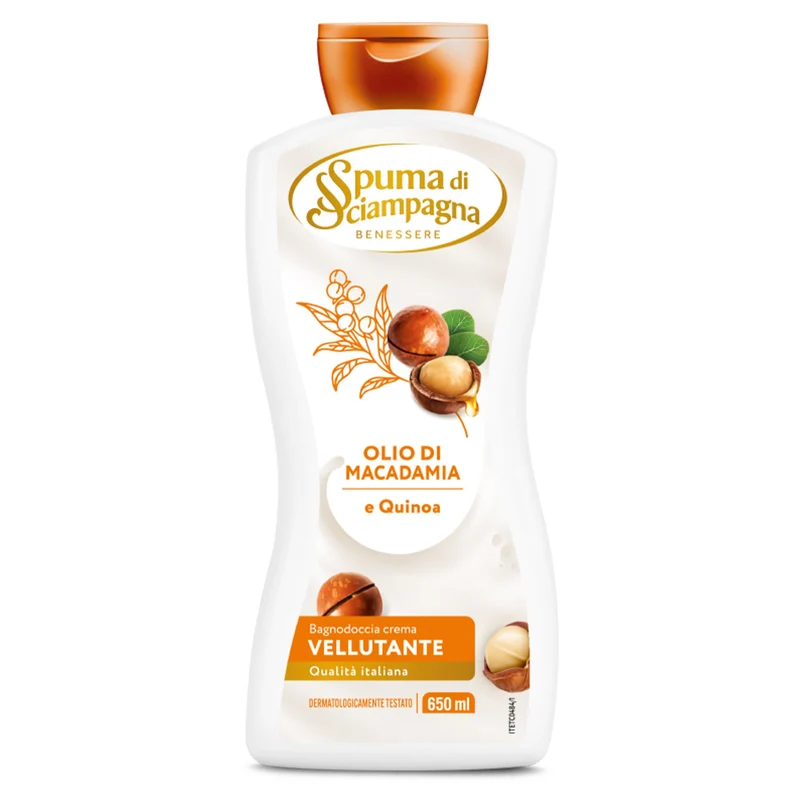 Spuma di Sciampagna Bagnodoccia Crema 650ml - Macadamia e Quinoa