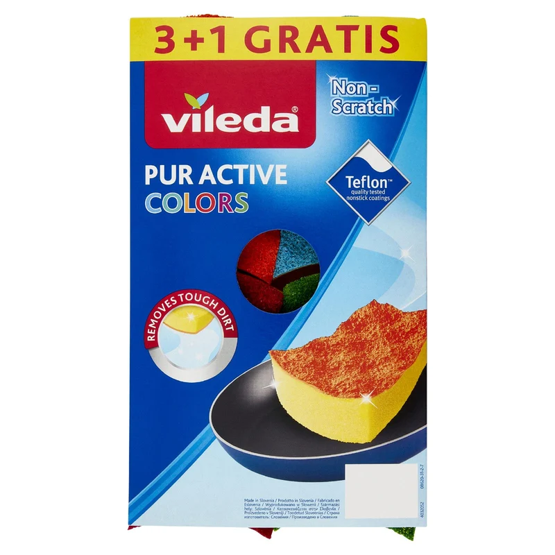 Vileda Pur Active Ondattiva Colors 4 pz
