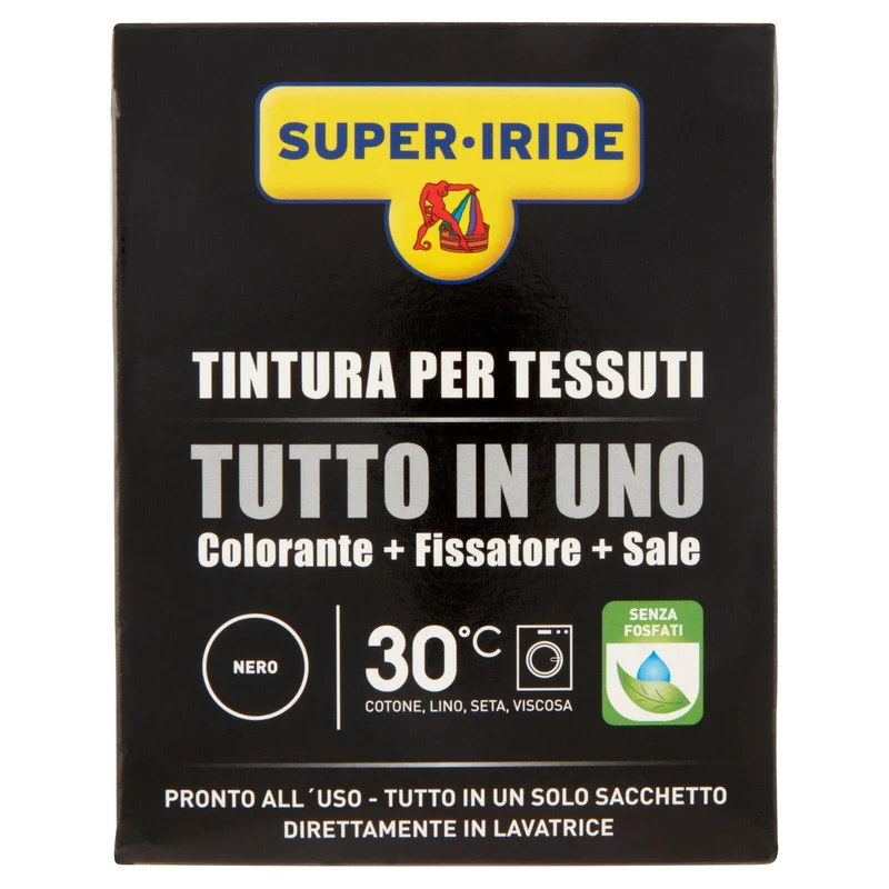 Super-Iride Tintura per Tessuti Tutto in Uno Nero 350 g