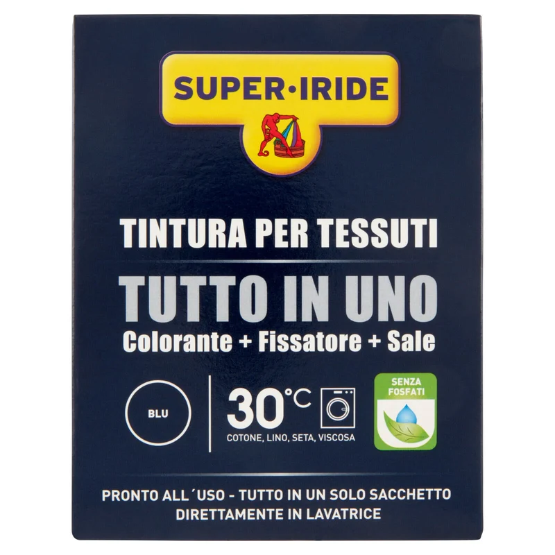 Super-Iride Tintura per Tessuti Tutto in Uno Blu 350 g