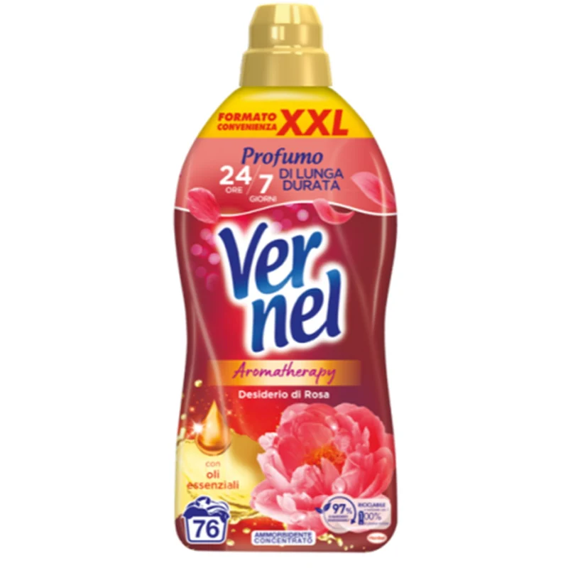 Vernel Ammorbidente Concentrato 76 Lavaggi - Desiderio di Rosa