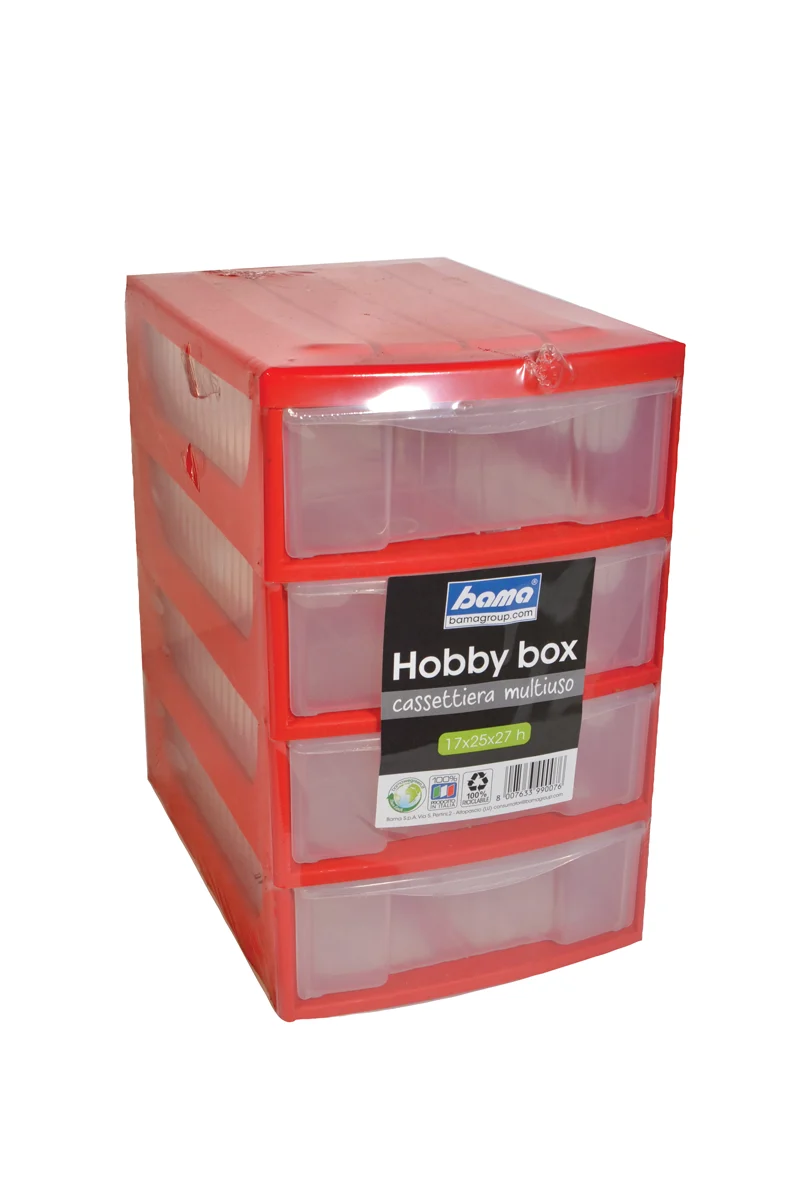 Bama Cassettiera multiuso Hobby 4 comparti