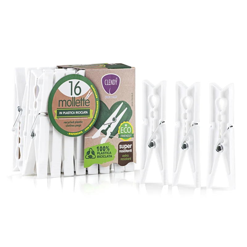 Clendy Mollette Bianche in Plastica - 16pz
