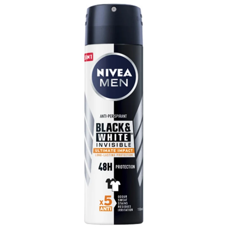 Nivea Deodorante Spray Men Black White Invisible Ultimate - 150ml