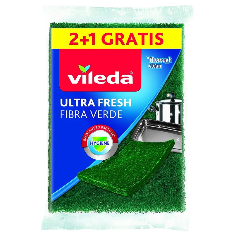 Vileda Spugna Ultra Fresh Fibra Verde - 3pz