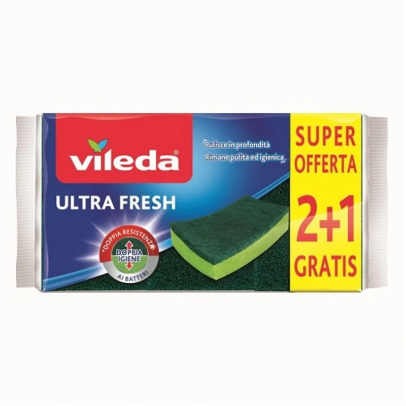 Vileda Spugna Ultra Fresh Abrasiva - 3pz
