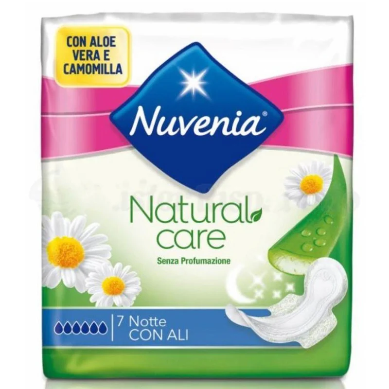 Nuvenia Assorbenti Natural Care Notte con Ali- 7pz