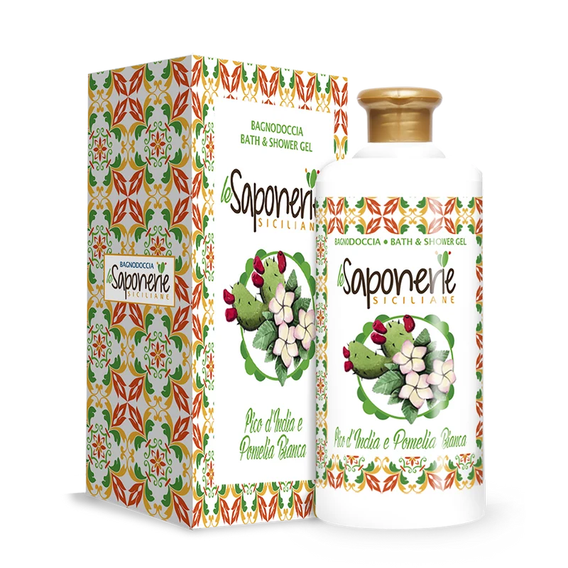 LE SAPONERIE SICILIANE BagnoDoccia F.D'India e Pomelia Bianca 500 ML