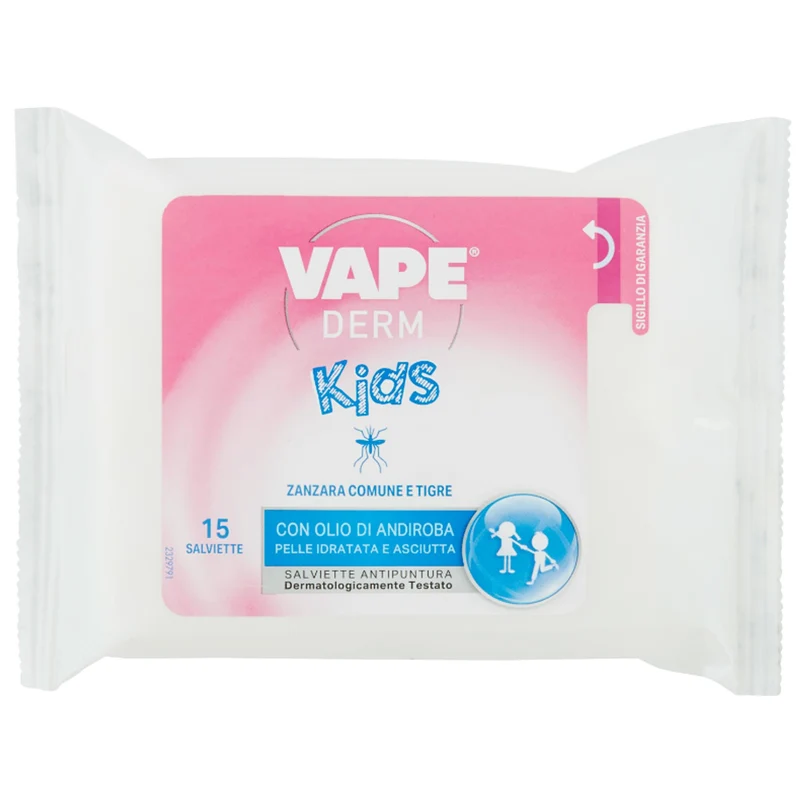 Vape Derm Salviettine Antipuntura Kids - 15pz