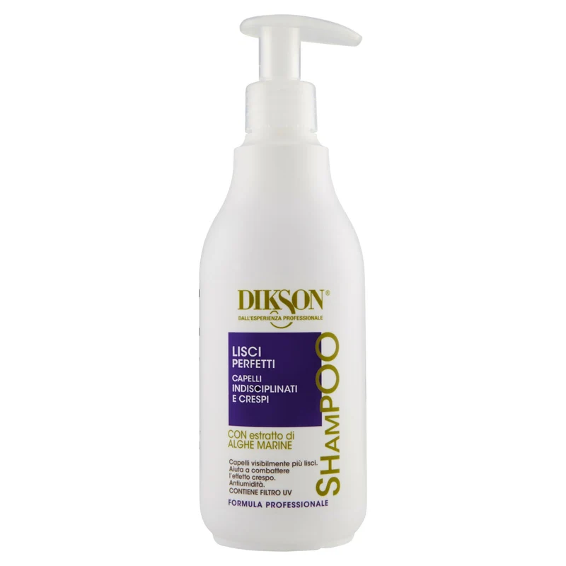 Dikson Shampoo Lisci Perfetti per Capelli Indisciplinati e Crespi,con Estratto di Alghe Marine 500ml