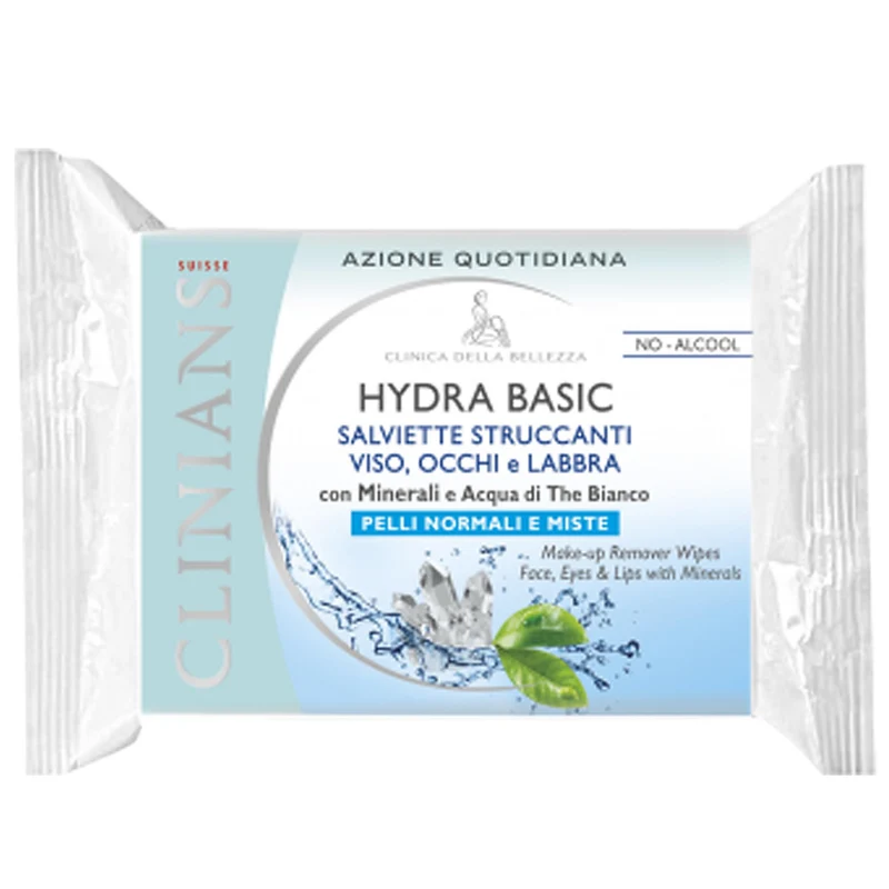 Clinians Hydra Basic Salviettine Pelle Normale - 25pz