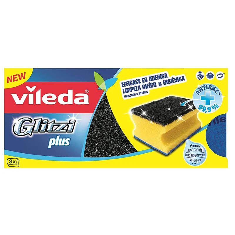 Vileda Spugna Glitzi Plus - 3pz