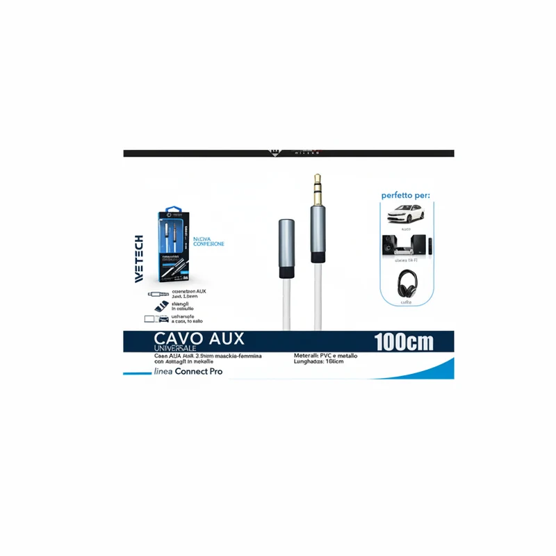 Wetech Cavo Aux Jack Prolunga M-F In Tpe