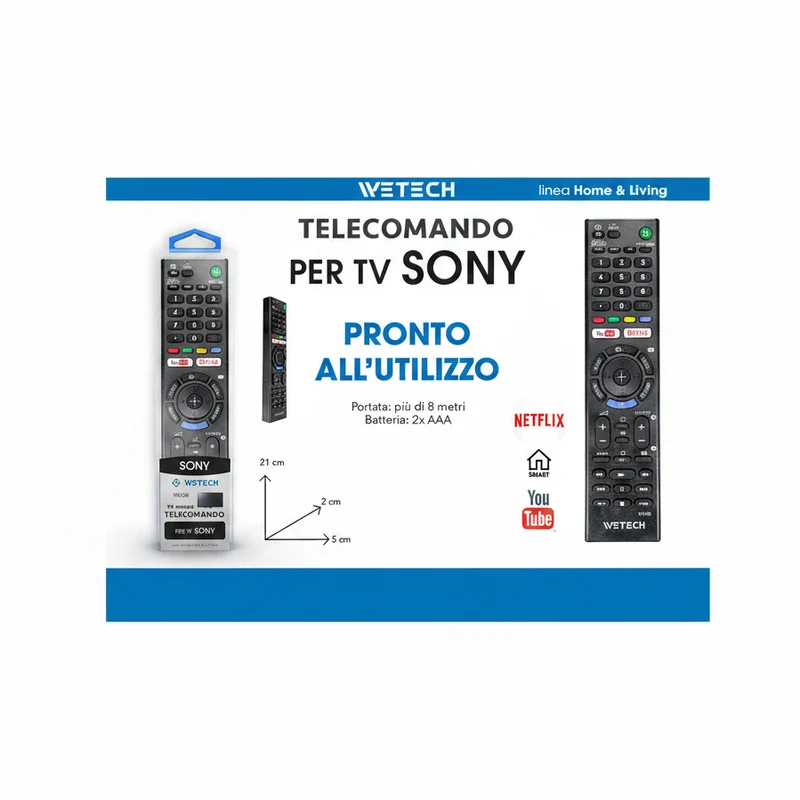 Wetech Telecomando Tv Comp.Con Sony Tv