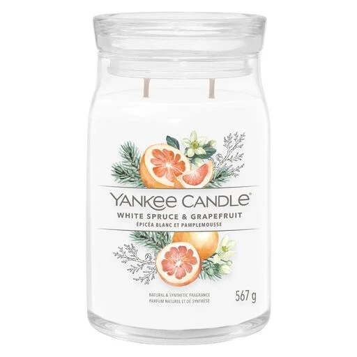 Yankee Candle Signature - Giara grande White Spruce & Grapefruit