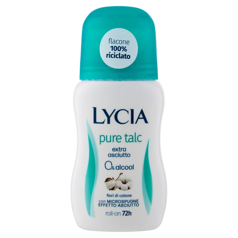 Lycia pure talc Deodorante Roll-On fiori di cotone 50 ml