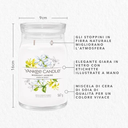 Yankee Candle Signature - Giara grande Midnight Jasmine